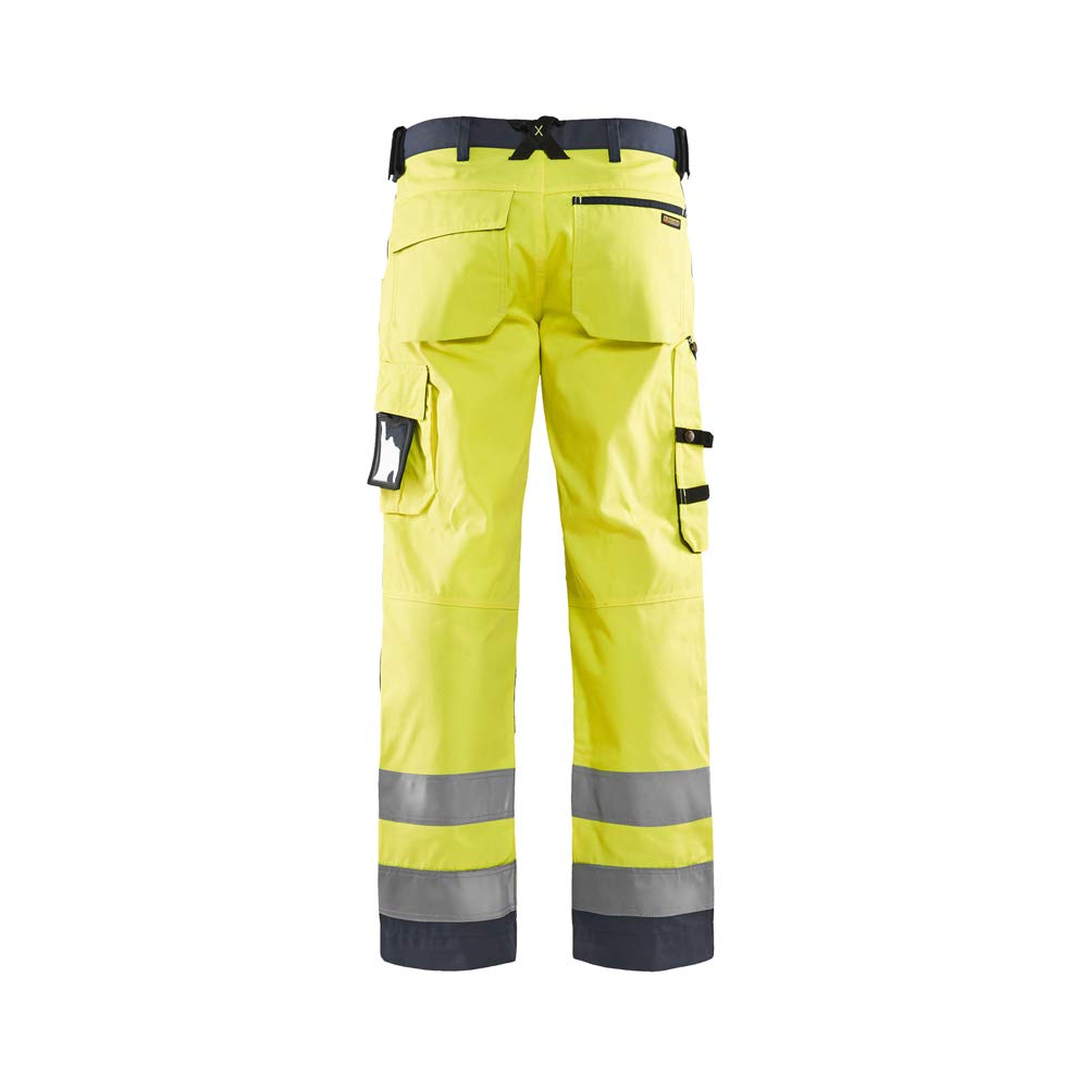Blaklader 156618113396C50 - Pantalones de trabajo sin bolsillos para las uñas, talla C50, color amarillo y gris