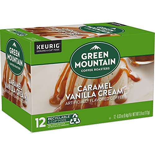 Image of Green Mountain Coffee Roasters Caramel Vanilla Cream Keurig Single-Serve K-Cup pods, Light Roast Coffee, 12 Count
