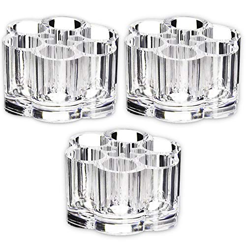 Acrylic Organizer and Storage for Makeup ~ 3 Piece Lipstick Makeup Organizer | Brush and Lipstick Holder | Acrylic Lipstick Makeup Organizer (Acrylic Makeup Brush Organizer)