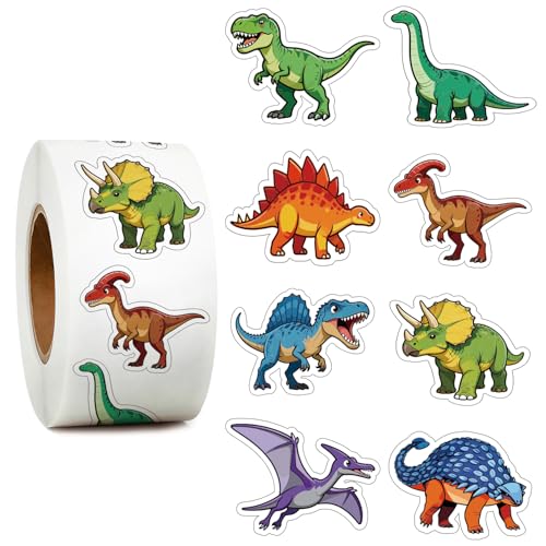 1000Pcs Dinosaur Stickers for Kids 1.5 Inches Children Reward Stickers for Teaching Rewards Dino Party FavouritesPotty Training Boys Girls Teens Waterbottle Scrapbook Laptop Skateboard Computer