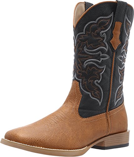 Roper Men's Square Toe Cowboy Boot, Tan, 12 D - Medium
