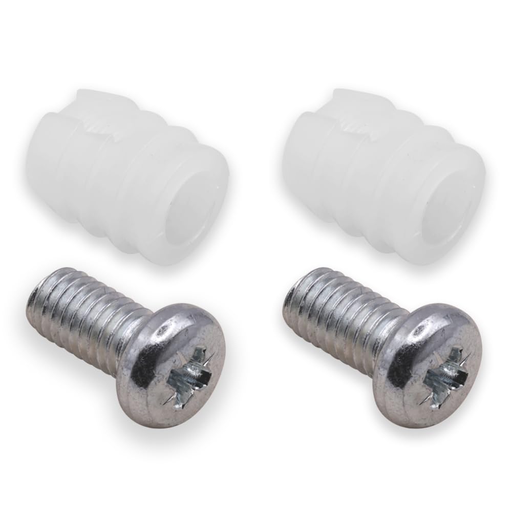 KIT RICAMBI COMPATIBILE PER IKEA 102267 & 105163 - Vite & Boccola filettata in plastica M6 - Ø11 x 13 mm - Connettore per MALM, HEMNES, SLÄKT