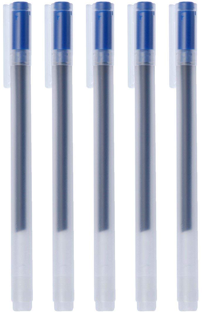 Gel-ink Ball Point Pen Blue 0.38mm x 5 pcs