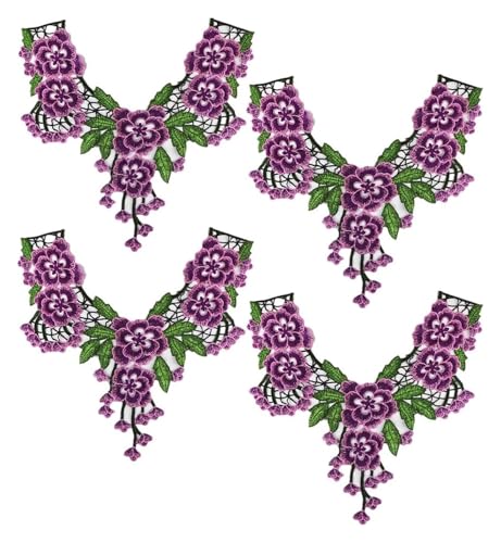 Appliques pour vêtements WTUIJQW réparer une encolure abîmée avec ces fleurs violettes