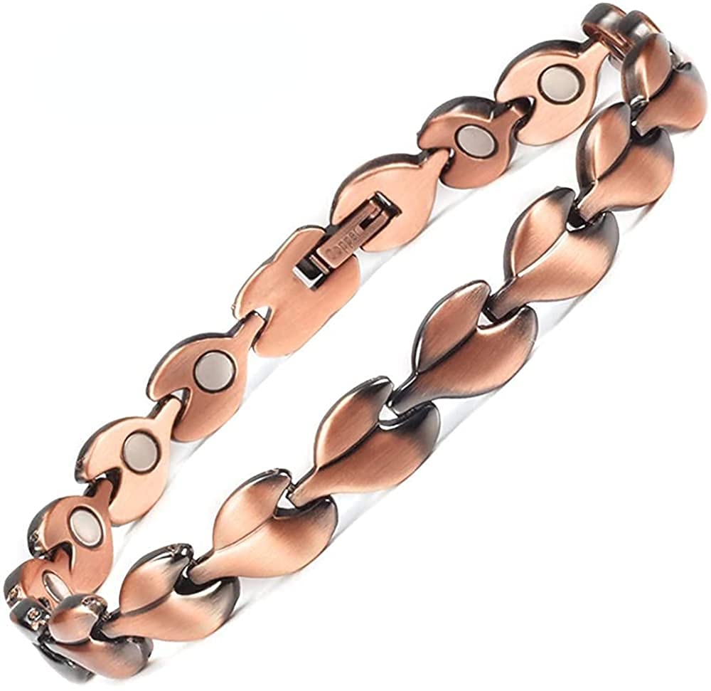 Cavigliera Magnetica In Rame Con Magnetoterapia - Per Dolori Articolari E Artrite, Taglia Grande (25cm)