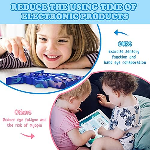 Yefun pop Bubble Sensory Fidget Toy, Autism Special Needs Stress Reliever Anxiety Relief Toys, Squeeze Toy for Kids and Adults (BlueYuda)