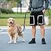 iYoShop Hands Free Dog Leash with Zipper Pouch, Dual Padded Handles and Durable Bungee for Walking, Jogging and Running Your Dog (Large, 25-120 lbs, Black)