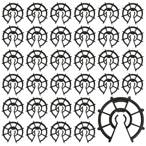 100 Pièces Plastique de Cales d'Armature pour Barres d'Acier de Diamètre 8 à 12 mm Fixation Verticale Renfort, Cales en Plastique pour Dalle en Béton Armé...