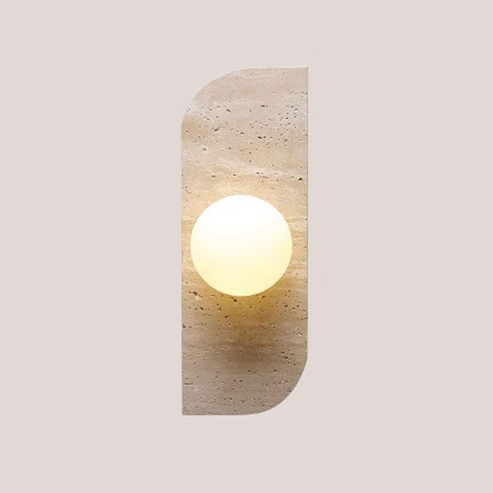 AWEITG Japanese Style Wall Lamp Glass Shade - Minimalist Design for Corridor and Living Room Natural Walnut Grain Finish(A-2)