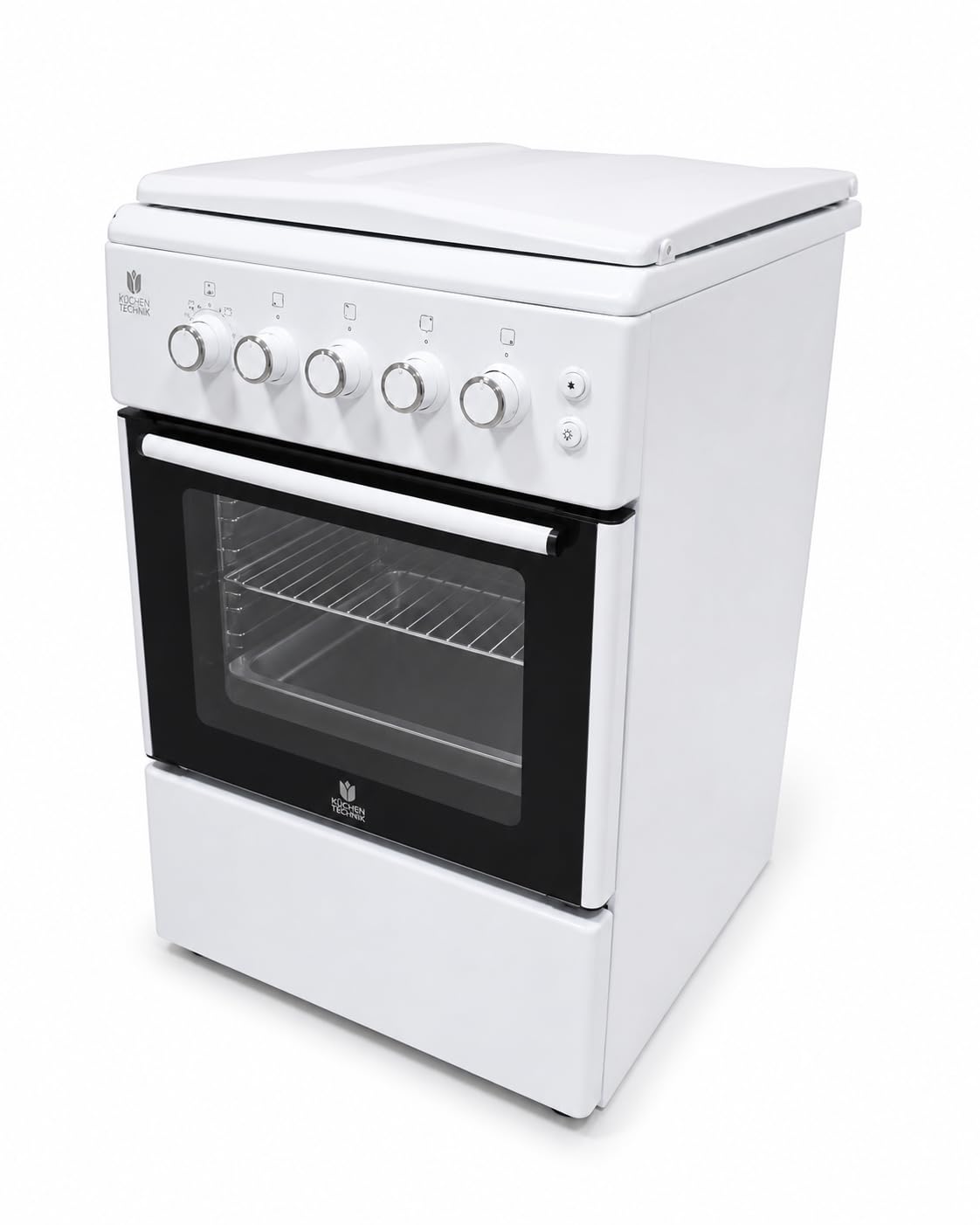 Gasline SHGG5060UW Gas Standherd mit Gasbackofen und Grill, Umluft SHGG5060UW, Weiß, LPG, Erdgas