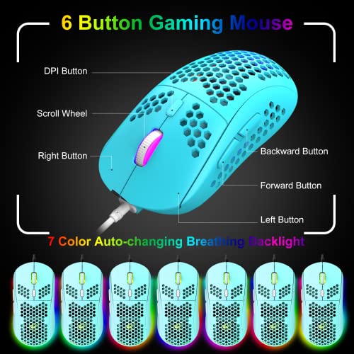 60% Gaming Keyboard And Mouse Combo Samll Mini Rgb Backlight Mechanical Feeling And Mechanical Rgb Honeycomb Optical Mouse,Gaming Mouse Pad For Gamers And Typists #TOP7