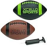 Xcello Sports Junior Football Two Pack - All Rubber - Includes Pump