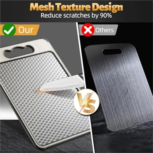 Planche a decouper inox en titane durable et facile a nettoyer - 3