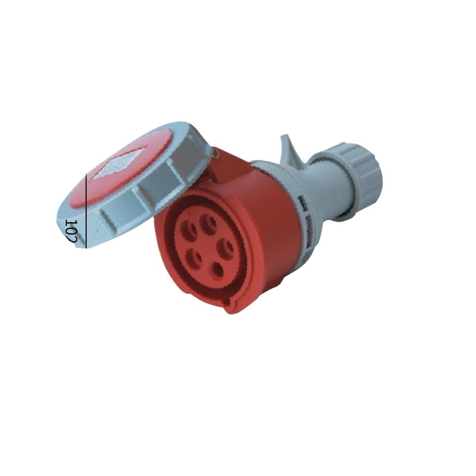 IVEKYKIBC Waterproof Industrial Plug Connector 3-core 4-core 5-core 16A/32A Aviation Socket 1-Piece IP67(XM-2252)