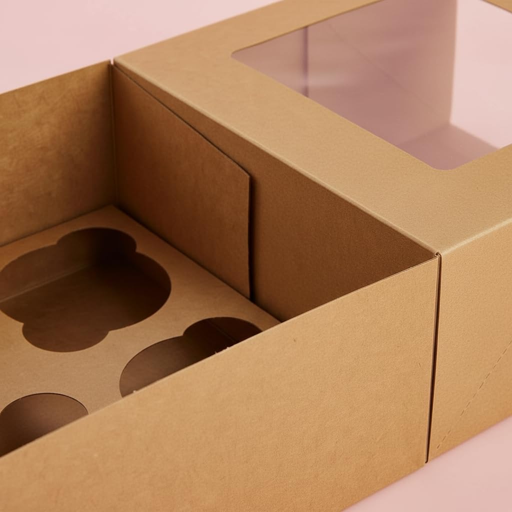Cupcake Boxes - Pack of 25 Window Boxes -7