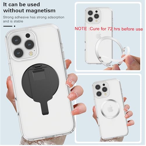 BAISRKE Magnetic Belt Clip Phone Holder, Strong Magnetic Waist Clip Compatible with Phone Cases, Portable & Versatile Accessory for Travel & Outdoor Use - Black by BAISRKE - Image 2