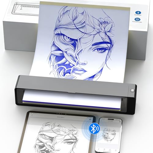 Wormhole Tattoo Stencil Printer Wireless Bluetooth 2,500mAh Battery...