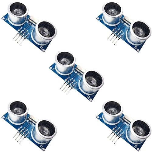 HC-SR04 Ultrasonic Sensor for Arduino, ESP32, ESP8266, Raspberry Pi, 5 Pieces