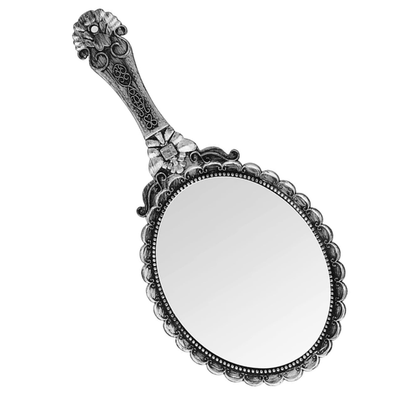 Miroir à main vintage sculpté, l'élégance d'un accessoire rétro durable