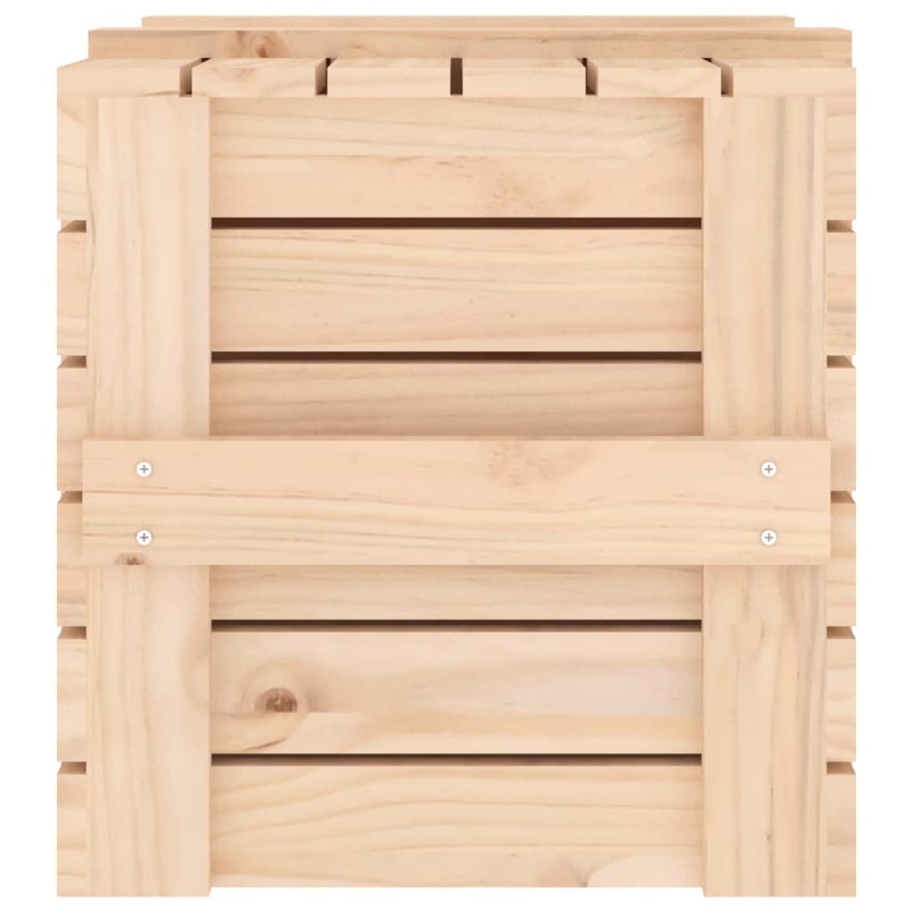 Genérico - Caja de almacenamiento (58 x 40,5 x 42 cm, madera maciza de pino, caja de almacenamiento con tapa para organizar alfombras, cojines y objetos cotidianos, marco resistente y estable, manual