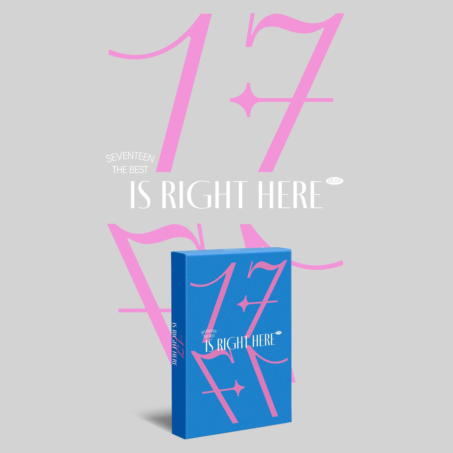 SEVENTEEN - BEST ALBUM [17 IS RIGHT HERE] (DEAR Ver. - Random Ver.) Ounbox + Hardcover Binder let + Lyric R + Random Photocard + 2 Pin badges + 4 Extra Photocards