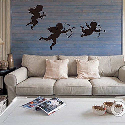 Yu2D Personalized Cupid Angel Wall Stickers Living Room Nursery Bedroom Decor #TOP6