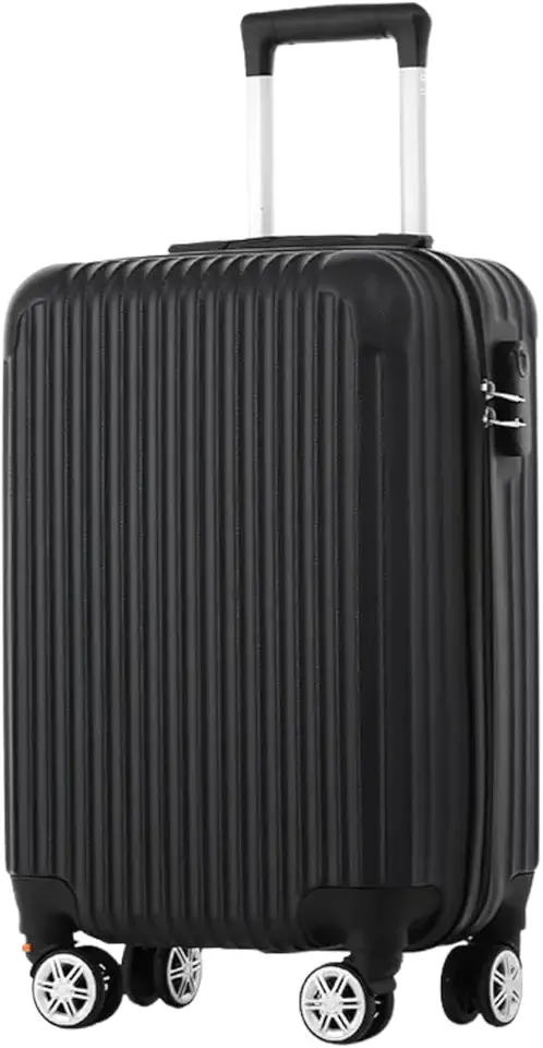 Mala de Viagem de Mão 10 kg – ABS Resistente, Rodas 360° e Cadeado Embutido (Preto)