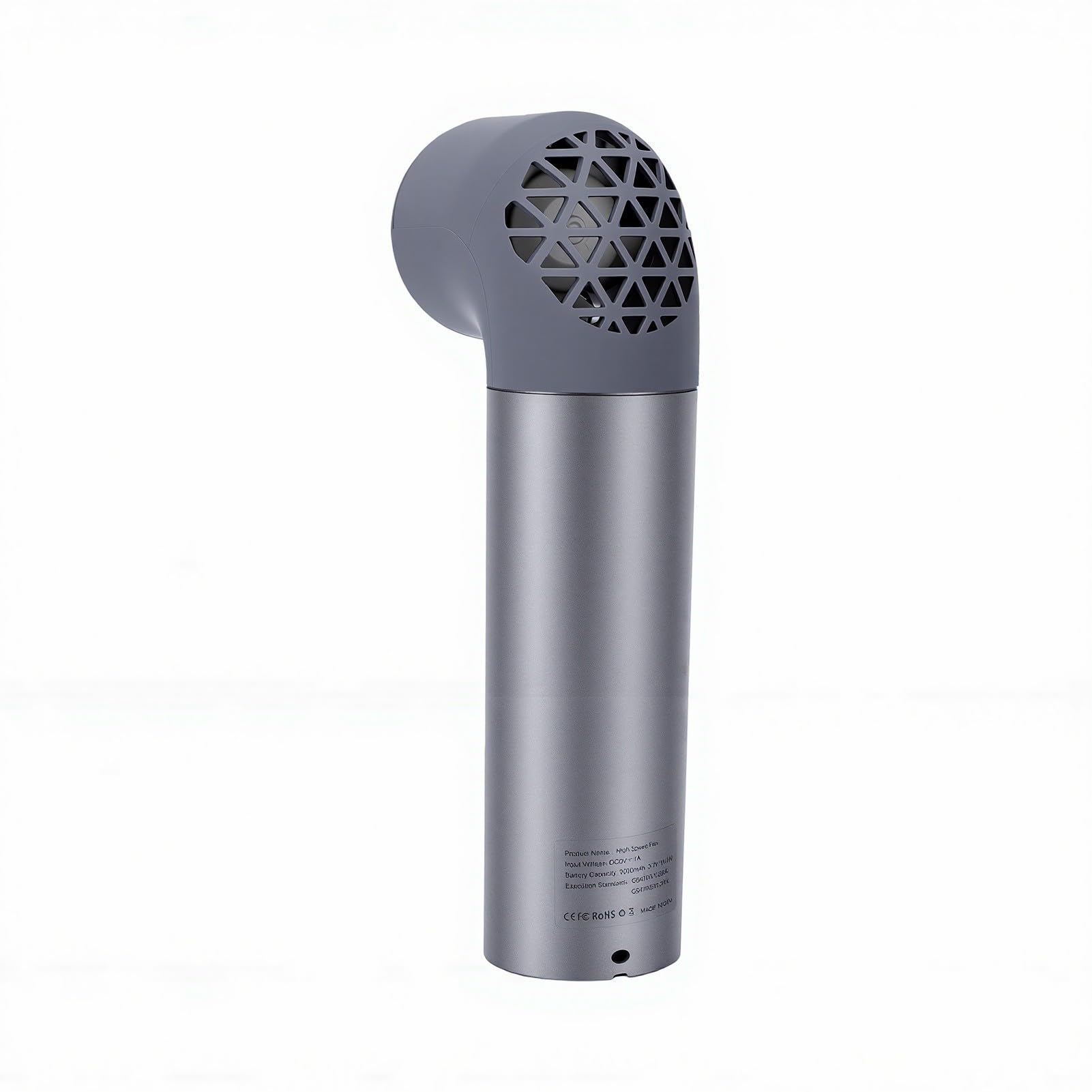 Ventilatore Portatile Mini Raffreddamento a Ghiaccio Portatile 199 velocità Ventilatore Curvo Silenzioso Regolabile in Continuo con Cordino per Viaggi a Casa Spiaggia (GRAY)