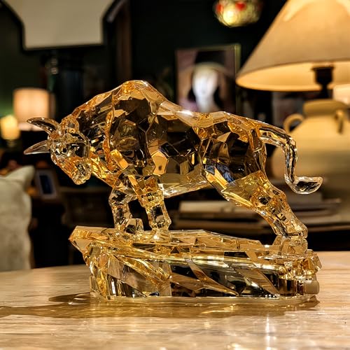 Estatua de Toro de Acrílico 8.5 in para Decoración miniatura 4