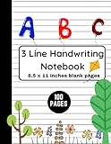 3 Line Notebook for Kids: 3 Line Handwriting Notebook with Dotted Midline |...