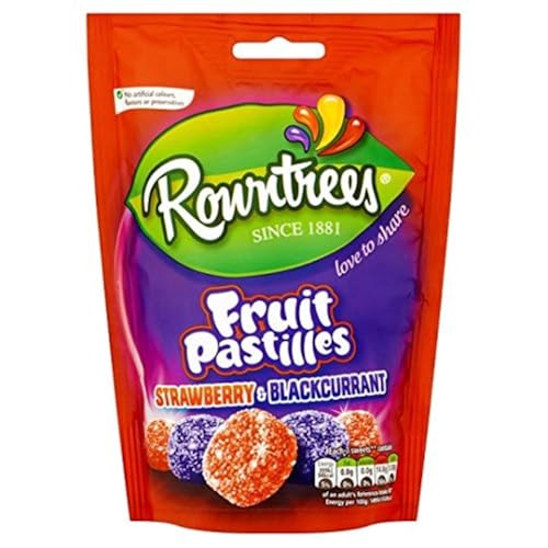 Rowntree's Fruit Pastilles fresa y grosella negra bolsa miniatura 1