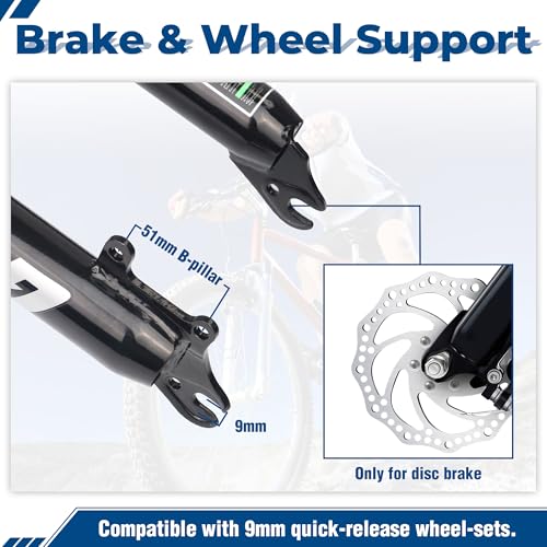 FOMAS Bike Fork (Black, 24 INCH)