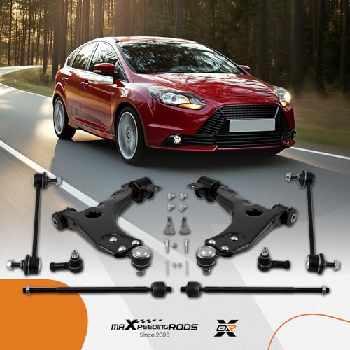 maXpeedingrods 8Pcs Front Suspension Kit for Ford Focus 2006-2011, Front Lower Control Arm with Ball Joint, Sway Bar End Links, Outer Inner Tie Rod, K80407 K80408 by maXpeedingrods - Image 8