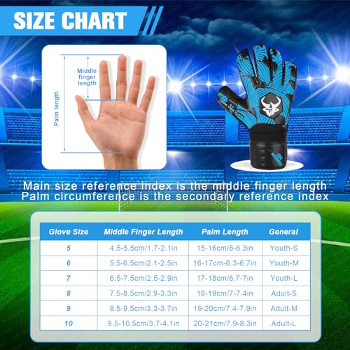 Gkhmnew Soccer Goalkeeper Gloves Extreme Strong Control And Grip With Finger Protection High Performance Pro-Level Goalie Glove Anti-Slip Latex Palm Breathable Comfortable For Kids Youth Adult thumb #2