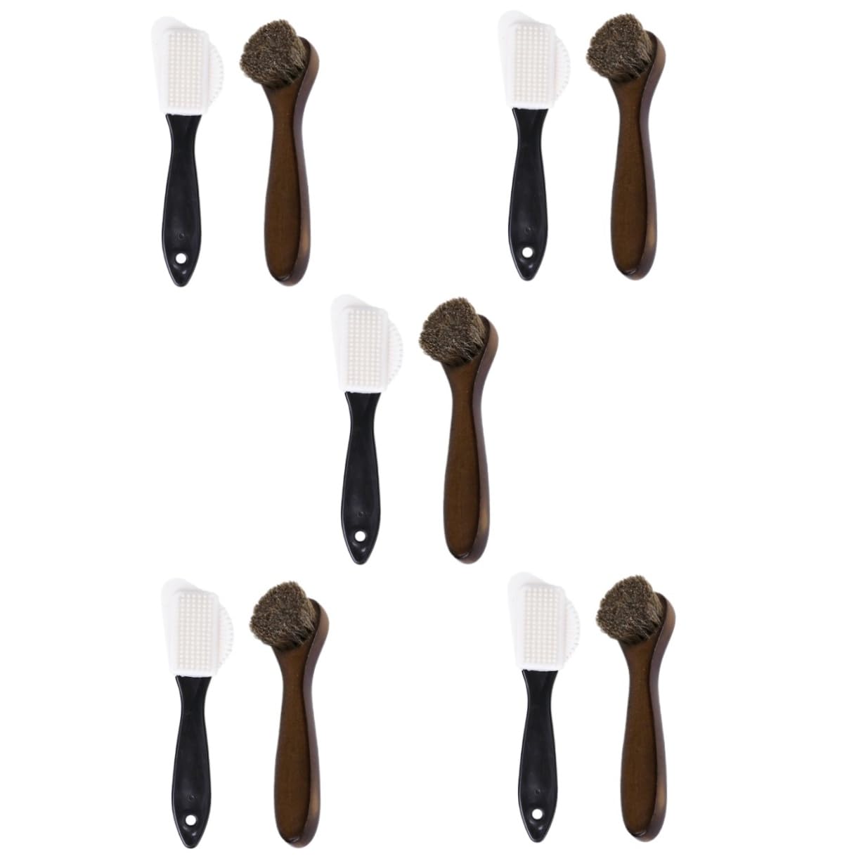 10stücke Teiliges Schuhputzset Polierbürste Für Wildlederschuhe Ergonomische Holzgriff-reinigungsbürsten Mit Weichen Borsten Effektive Pflege Für Glänzende Schuhe Für