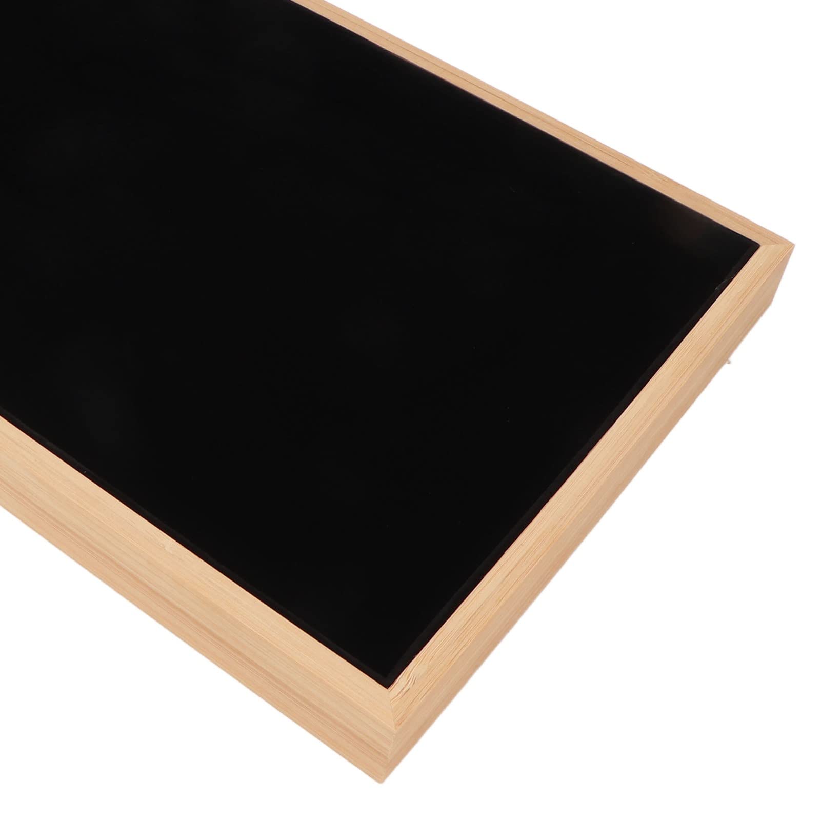 GLOGLOW Organizzatore di Vassoi per Gioielli, Elegante Vassoio per Gioielli in Legno di Flanella per Gioielli