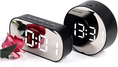Miniatura 3 de Nuojie Reloj despertador de decoración moderna y elegante, reloj de mesa digital con luz nocturna con temperatura, despertador electrónico para