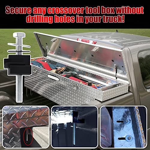 Pqy Pickup Truck Tool Box Tie Downs Aluminum J Hook Crossover 4 Pack #TOP3