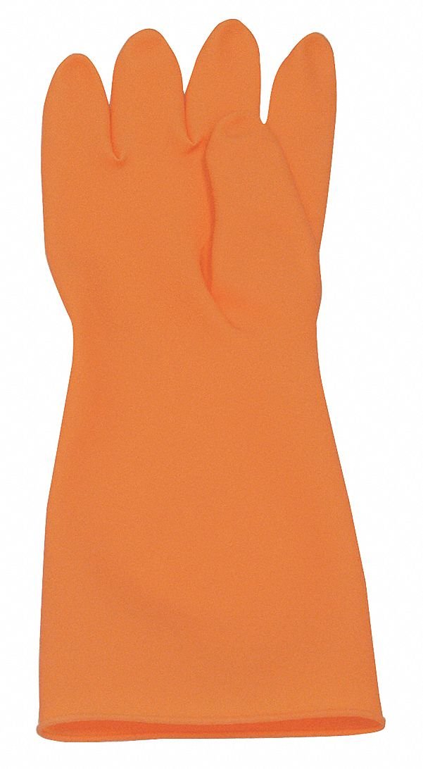 Chem Resistant Gloves, Orange, Sz 7, PR
