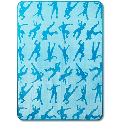 Fortnite 46"x60" Emotes Throw Blanket Blue Cover