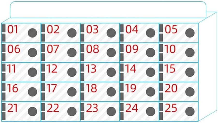 Wall-Mounted Acrylic Cell Phone Locker with Door Locks & Keys - 25 Numbered Slots for Secure Mobile Phone Storage in Schools, Offices, Factories & Events