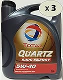 aceite total quartz 9000 5w40 precio chile  Total Lubricante Motor Quartz 9000 Energy 5W-40 15 litros (3x5 litros)