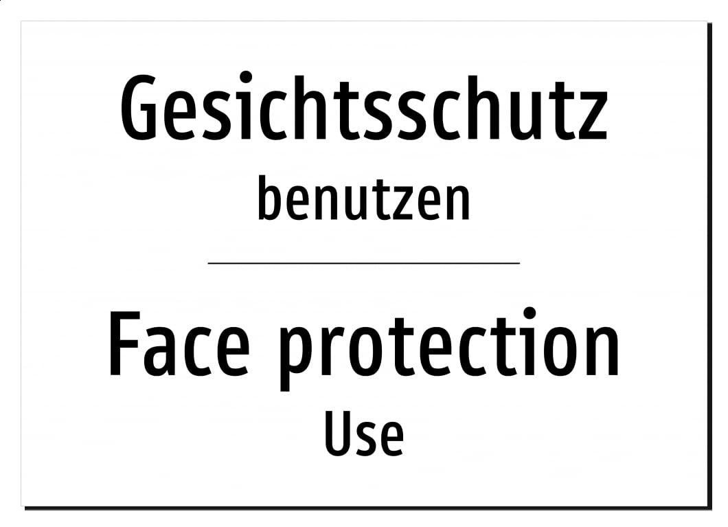 50203-DEEN-T-13 | Gesichtsschutz benutzen Schild/Aufkleber | Deutsch