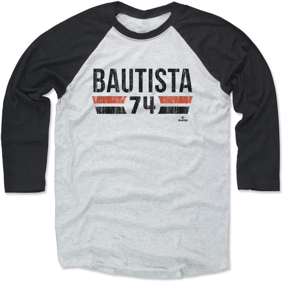 500 LEVEL Felix Bautista 3/4 Sleeve Raglan T-Shirt - Felix Bautista Baltimore Font