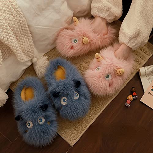 Cute Fluffy Slippers for Women Teen Girls Kawaii Animal Panda Fuzzy Furry Cozy Warm Soft Plush Fleece Comfy Home Slides Non-Slip3