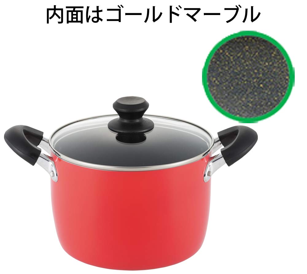 昭和レトロ◆新品◆　2個セット◆純銅シリーズ◆島本ケトル&　タマハシ両手鍋 Amazon｜タマハシ 両手鍋 レッド 20cm 「ルピア」 IH対応 シチュー