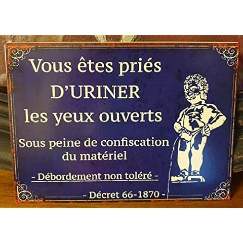 Antic Line Metal Plaque Vous êtes priés [French Language] 15 x 21 cm Cover