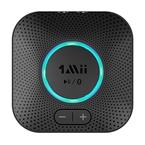 1Mii B06S Bluetooth 5.2 Receiver, HiFi Wireless Audio Adapter for Home Stereo System w/aptX HD& Low Latency, Volume Control for Car Speaker, Amplifier, with 3.5 mm/RCA Outputs, Long Range