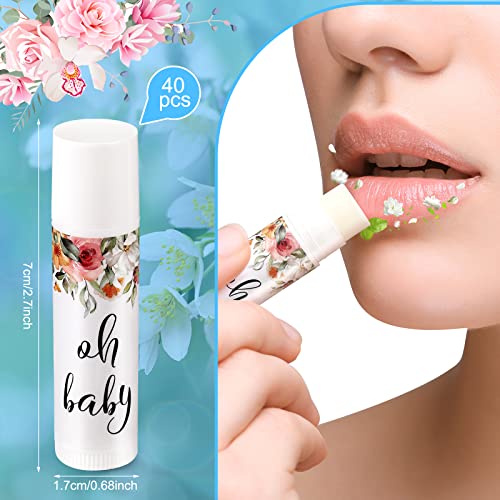 Sosation 3192670 40 Pieces Lip Balm Bulk Baby Shower Jasmine Lip Balm Favors Floral Moisturizing Lip Balm thumb #1
