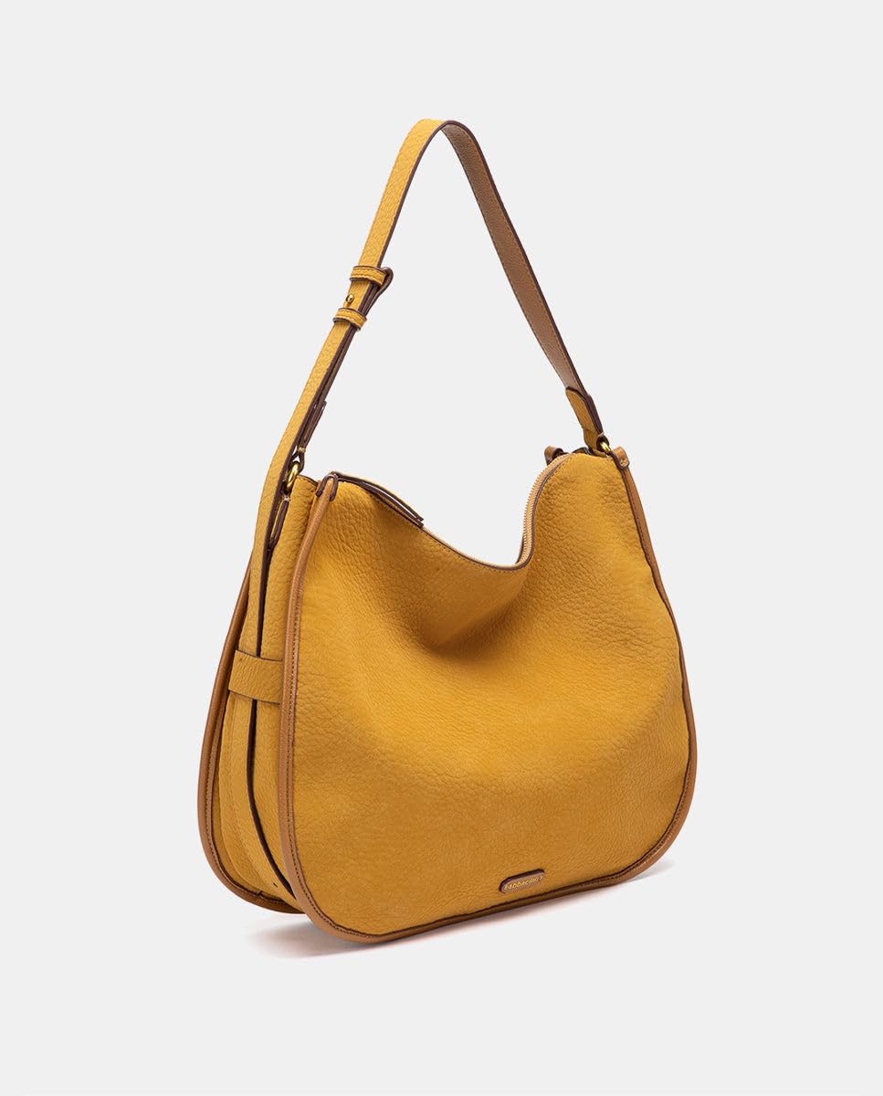 Abbacino Borsa a tracolla in materiali riciclati ambra. Ambra